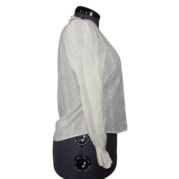 Metwo women's Victorian Gunne Sax style embroidered blouse L‎ - Picture 4 of 11